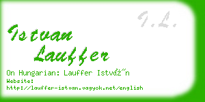 istvan lauffer business card